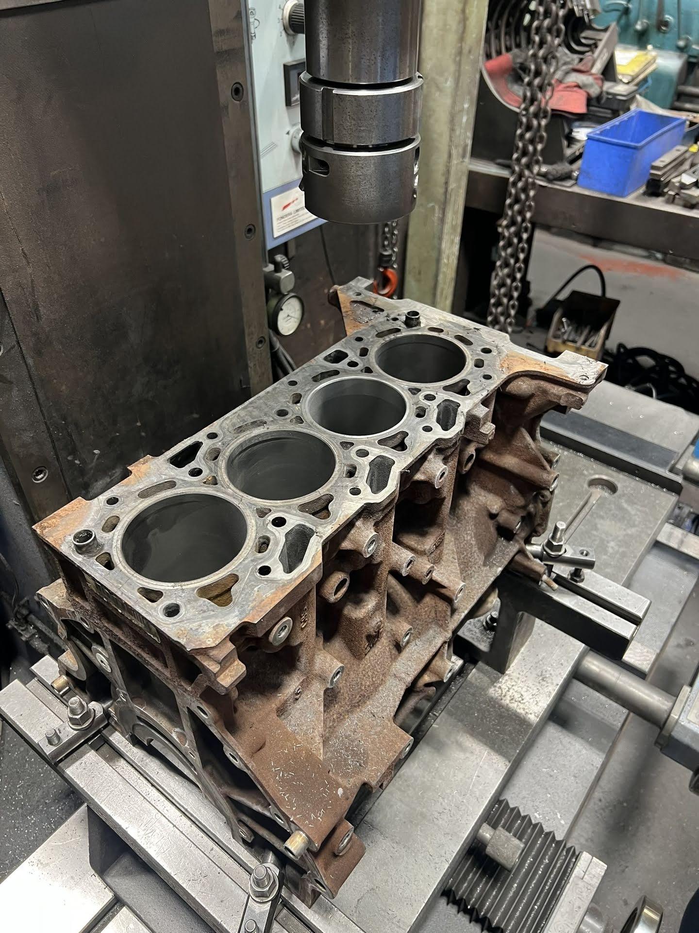 Block Being Machined